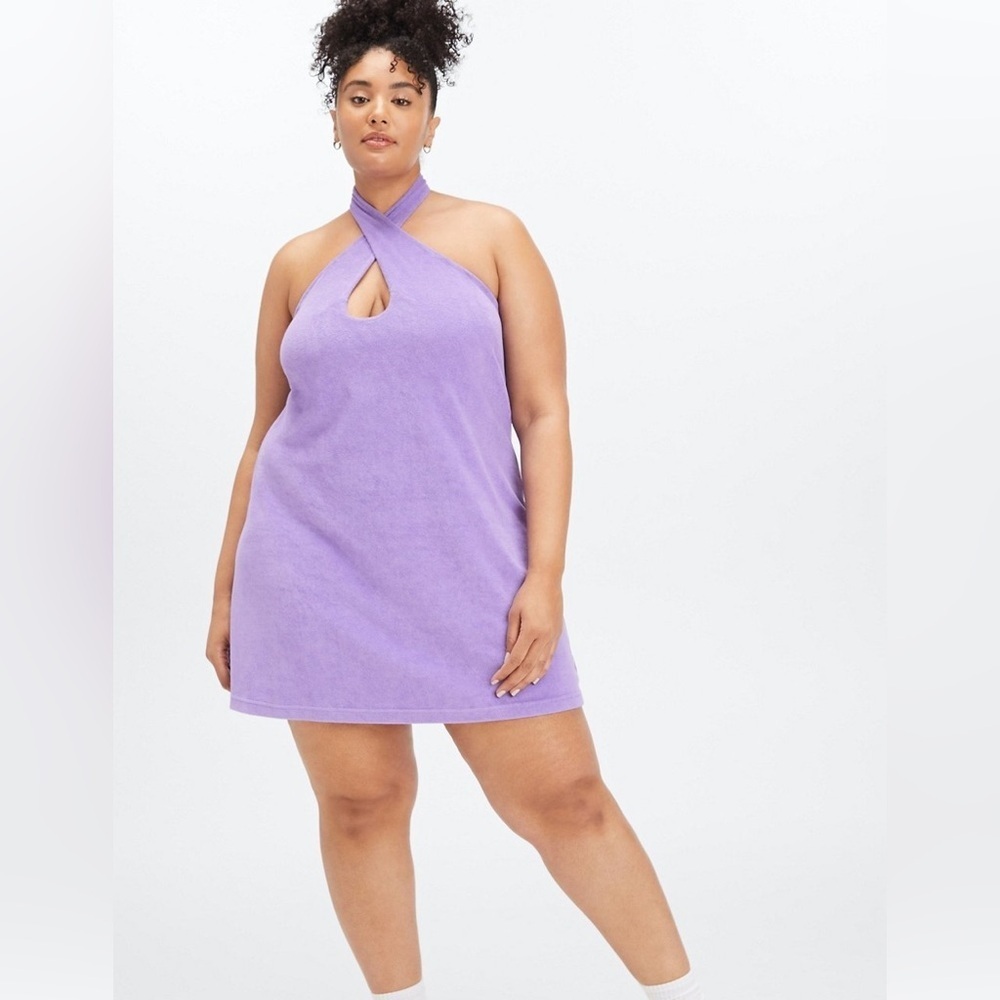 Fabletics Island Terry Halter Dress XXL NWT